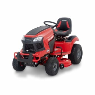 Craftsman riding lawn mower with red and black design