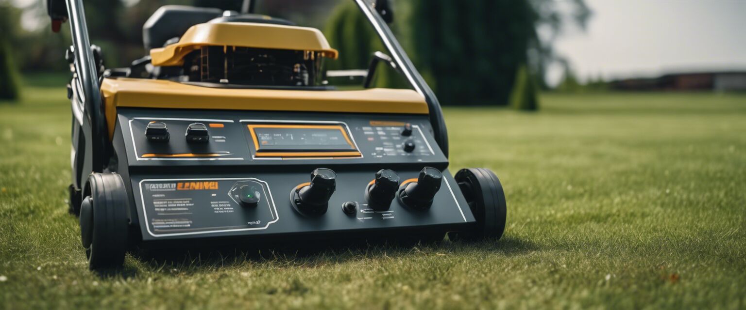 Control panel of a lawn mower with safety features