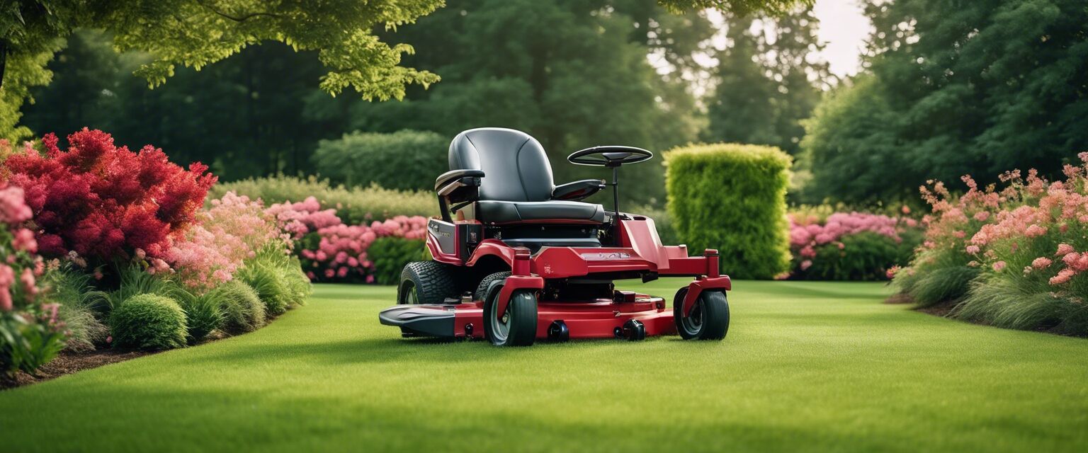 Lawn with zero turn mower