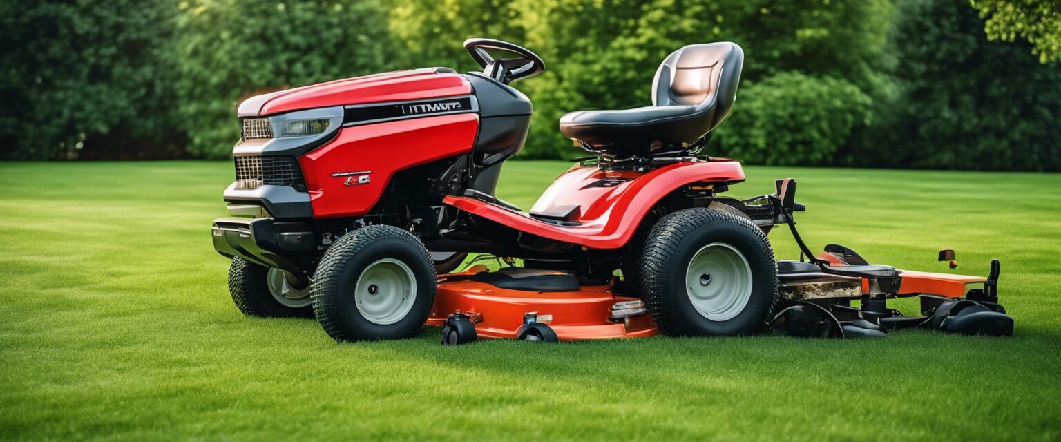 Riding Lawn Mower with Attachments