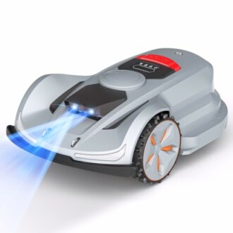 Robotic lawn mower with LED lights