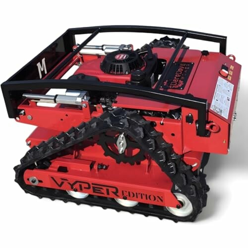 Red Vyper Edition robotic lawnmower with tracks